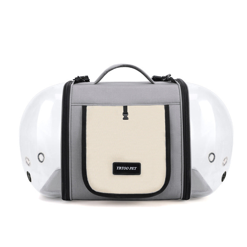 KFX-6447037 Outdoor Large Capacity One-shoulder Pet Carrier - Breathable Oxford Fabric Capsule for Cats up to 10kg