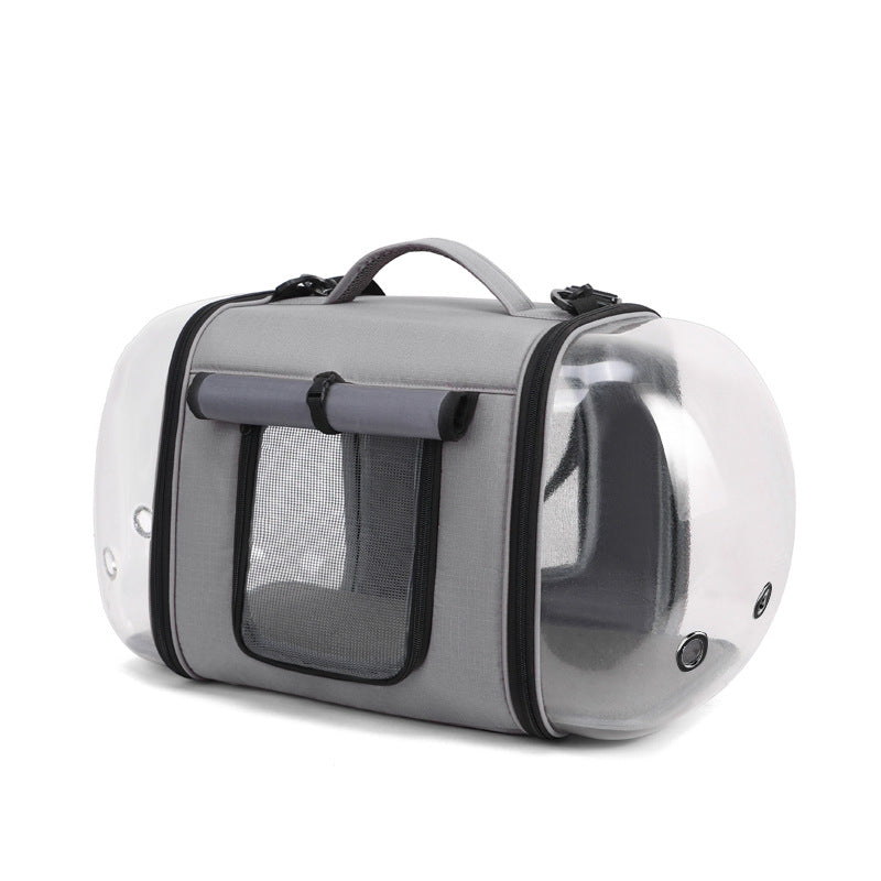 KFX-6447037 Outdoor Large Capacity One-shoulder Pet Carrier - Breathable Oxford Fabric Capsule for Cats up to 10kg