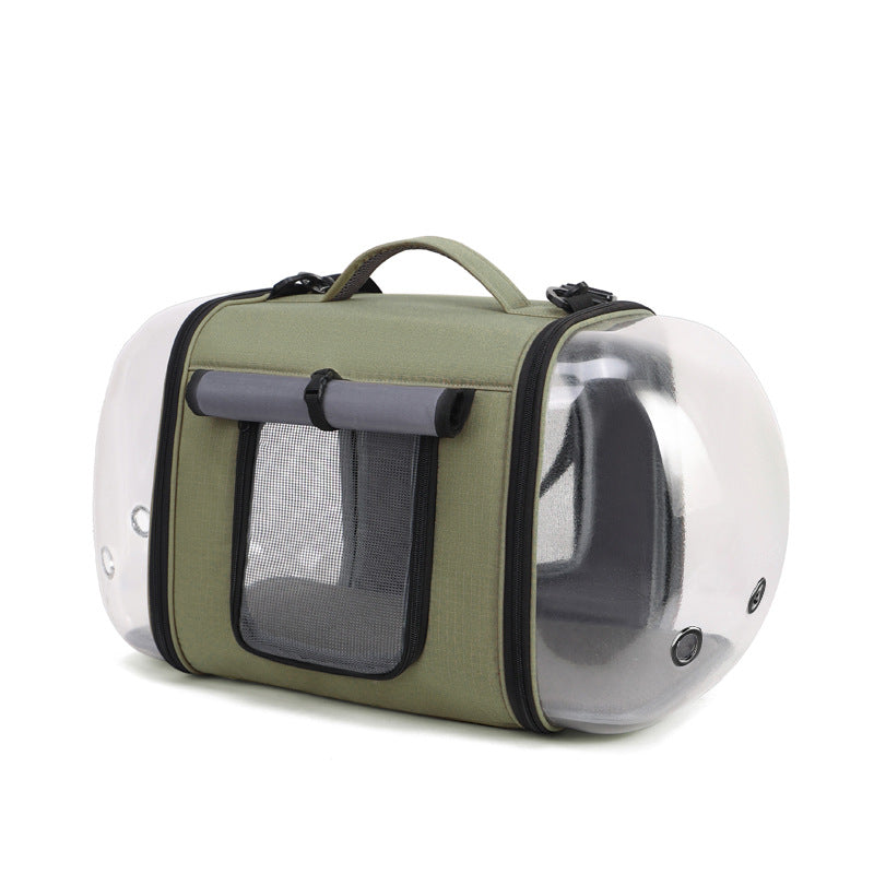 KFX-6447037 Outdoor Large Capacity One-shoulder Pet Carrier - Breathable Oxford Fabric Capsule for Cats up to 10kg