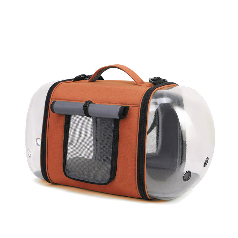 KFX-6447037 Outdoor Large Capacity One-shoulder Pet Carrier - Breathable Oxford Fabric Capsule for Cats up to 10kg