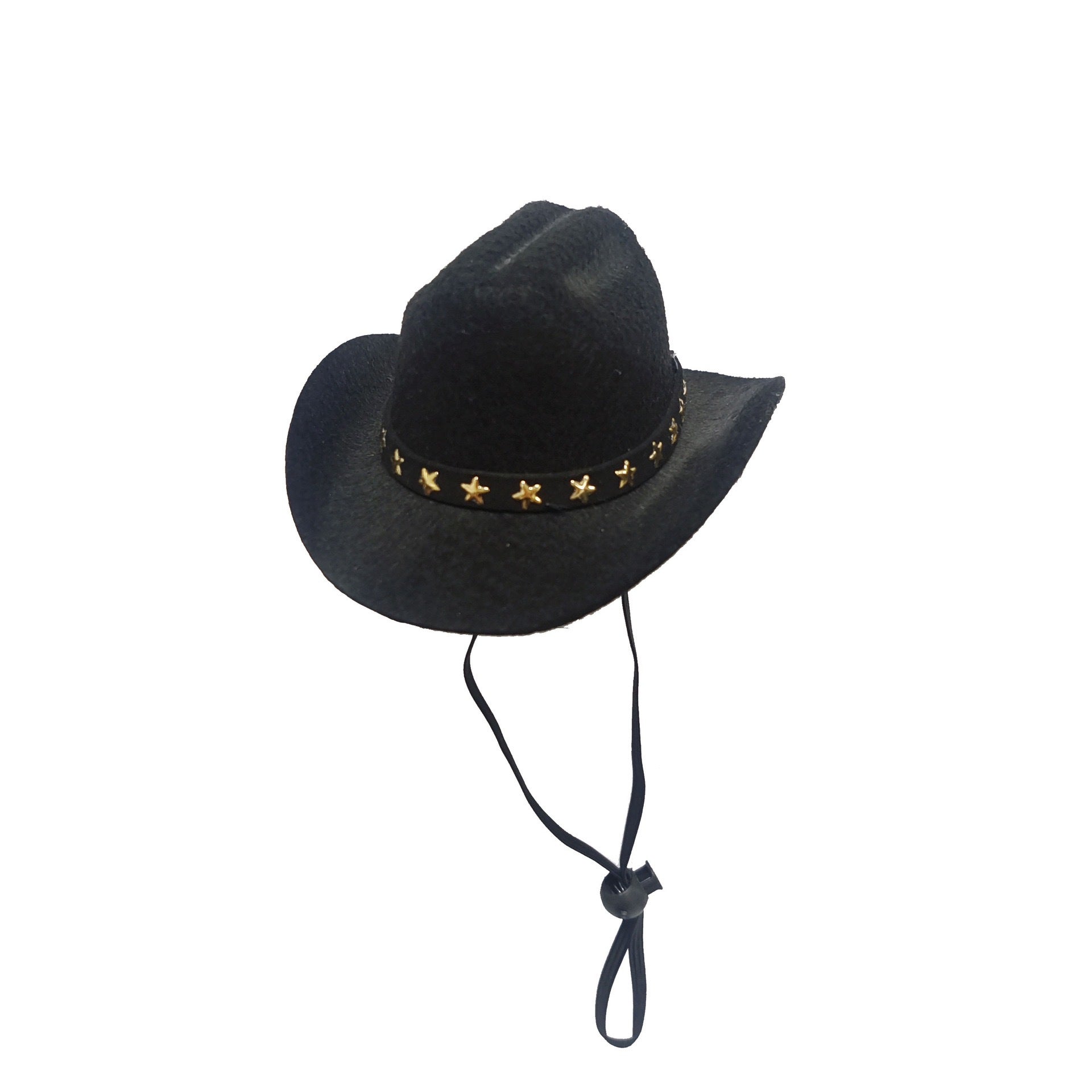 KFX-6448061 Stylish Adjustable Cowboy Hat for Cats and Dogs, Soft Non-Woven Fabric with Star Design, Perfect for Parties and Photo Ops