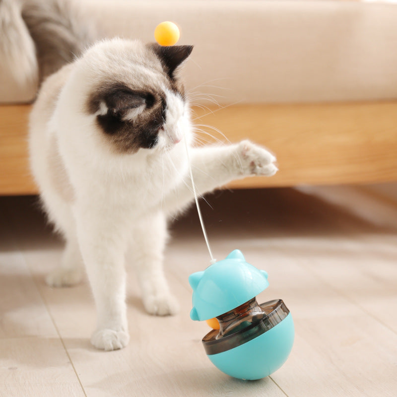 KFX-6448573 Interactive Leaking Ball Toy for Cats and Dogs - Tumbler Design for Enhanced Play and Mental Stimulation