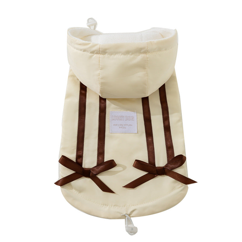 KFX-6449341 Warm Winter Bow Tie Vest for Small Dogs and Cats - Cozy and Stylish Pet Jacket
