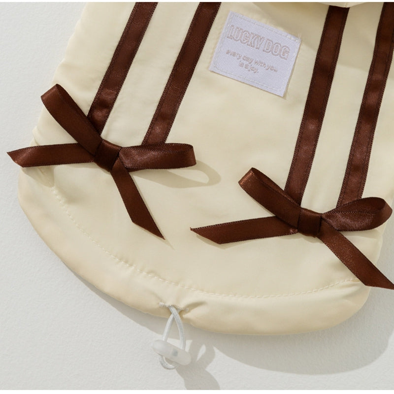 KFX-6449341 Warm Winter Bow Tie Vest for Small Dogs and Cats - Cozy and Stylish Pet Jacket