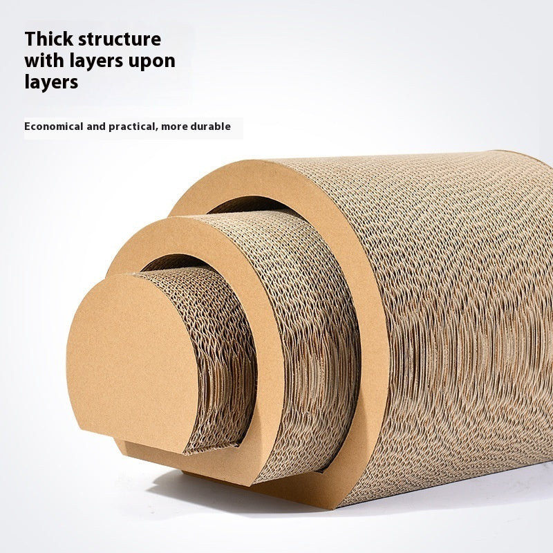 KFX-6449853 Cat Scratch Board and Tunnel Three-Piece Set for Play and Scratching