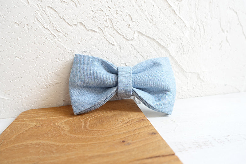 KFX-6452797 Double Layer Blue Pet Bow for Dogs – Polyester Material, Multiple Sizes Available