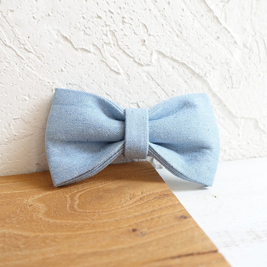 KFX-6452797 Double Layer Blue Pet Bow for Dogs – Polyester Material, Multiple Sizes Available