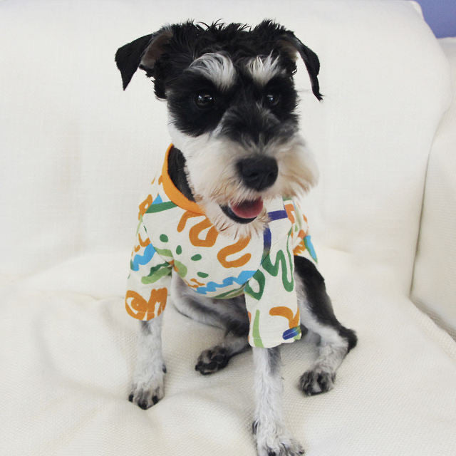 KFX-6452925 Casual Black and White Pet Sweater for Spring and Summer