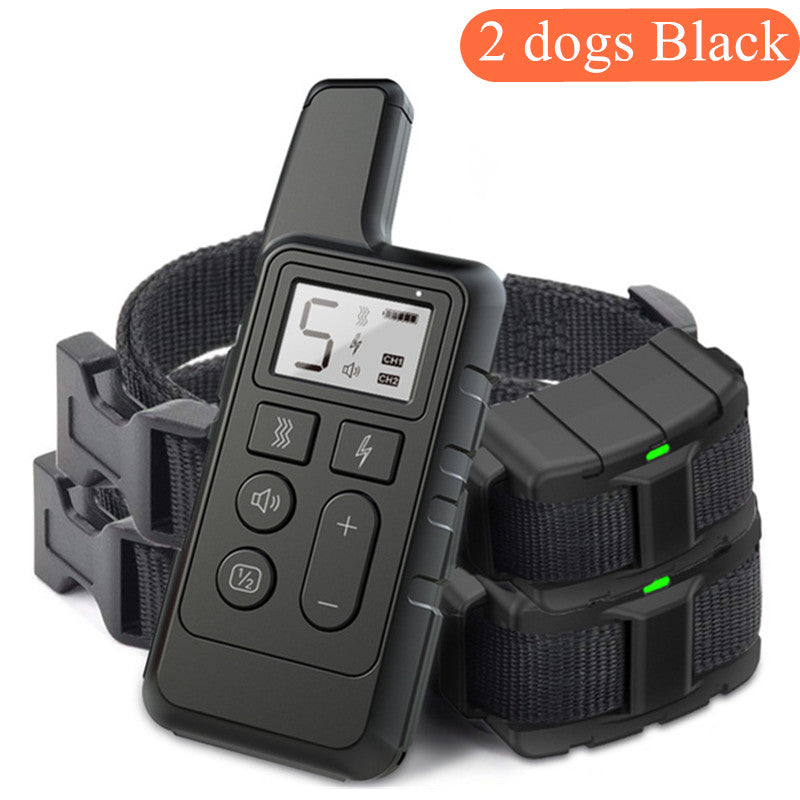 KFX-6453821 Waterproof Rechargeable Dog Training Collar with Remote Control and LCD Display, 500M Range