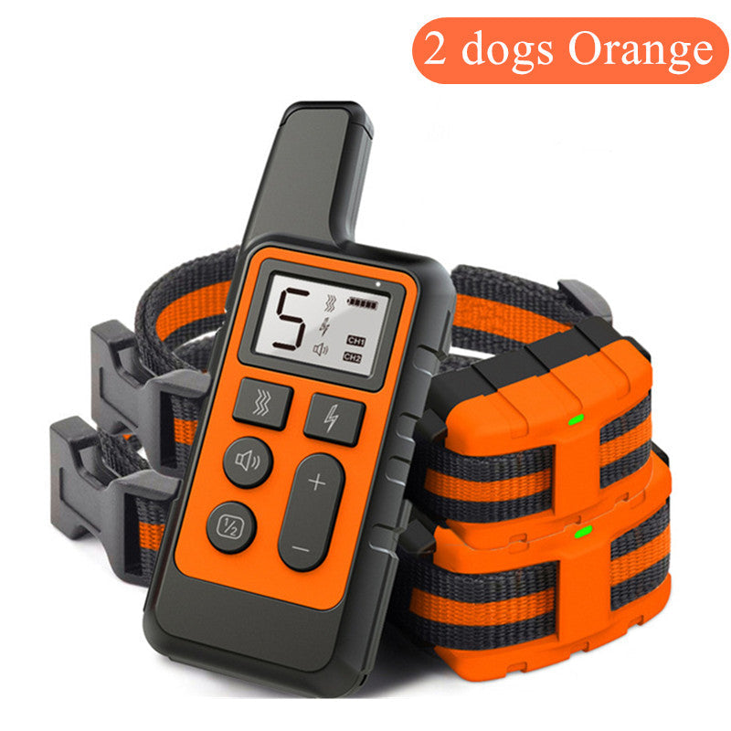 KFX-6453821 Waterproof Rechargeable Dog Training Collar with Remote Control and LCD Display, 500M Range