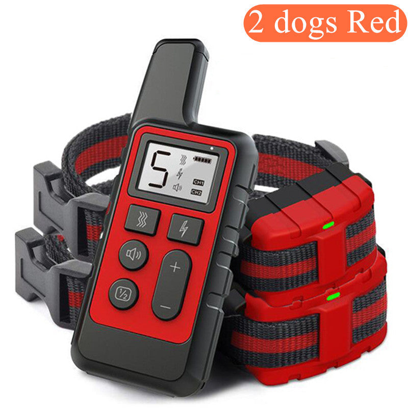 KFX-6453821 Waterproof Rechargeable Dog Training Collar with Remote Control and LCD Display, 500M Range