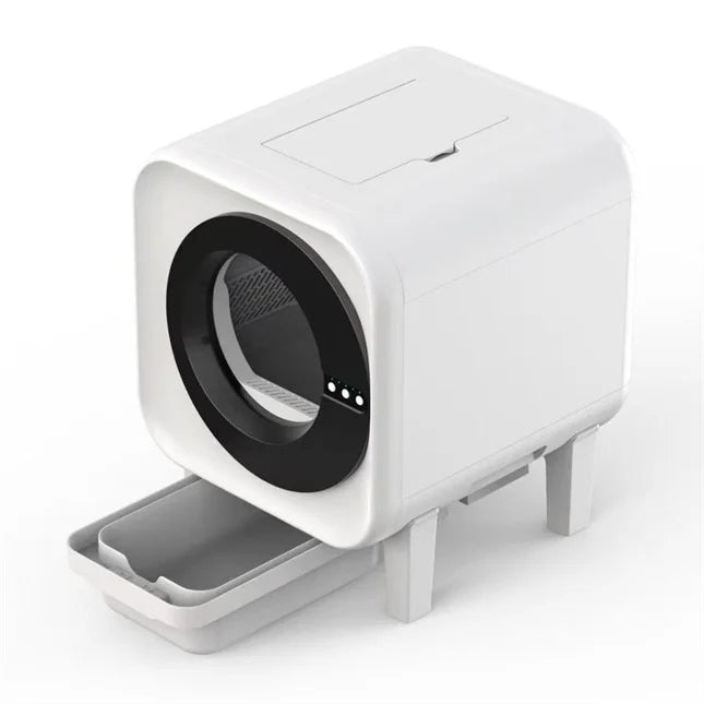 KFX-645395 Intelligent Automatic Cat Litter Box for Multicat Use – Eco-Friendly, Easy Clean Plastic Design