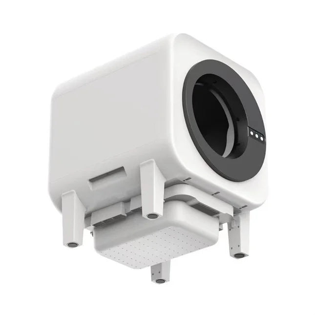 KFX-645395 Intelligent Automatic Cat Litter Box for Multicat Use – Eco-Friendly, Easy Clean Plastic Design