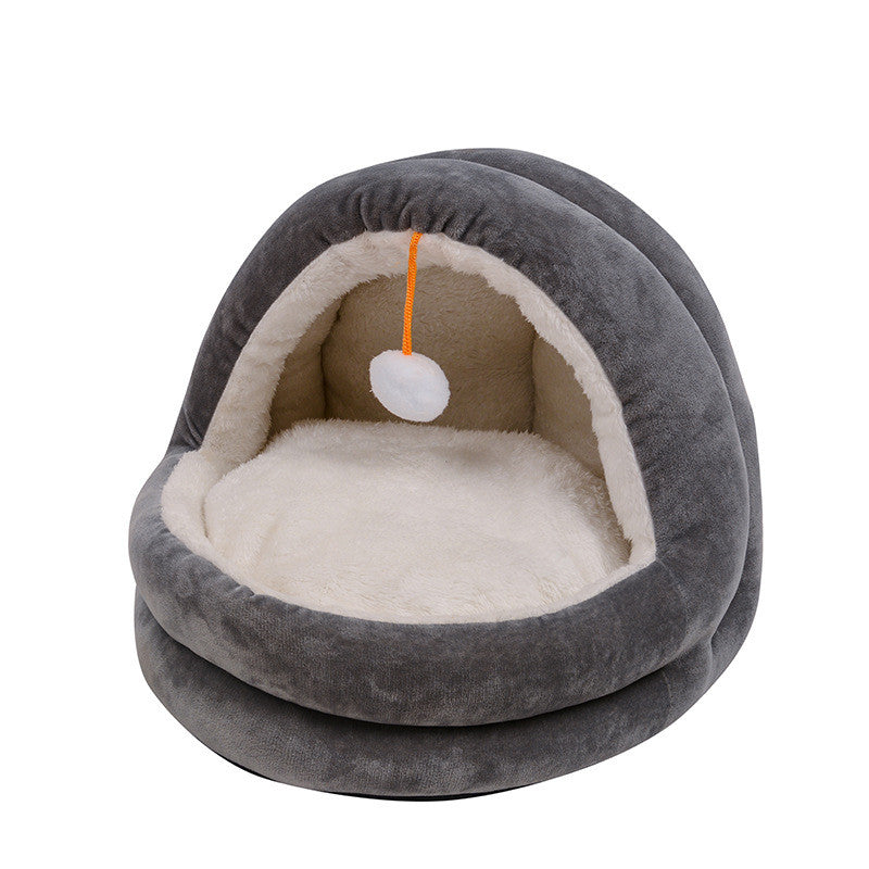 KFX-6454589 Cozy Yurt Pet Nest in Multiple Colors - Soft Shu Cotton Velvet and Plush Filling