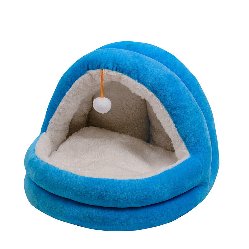 KFX-6454589 Cozy Yurt Pet Nest in Multiple Colors - Soft Shu Cotton Velvet and Plush Filling