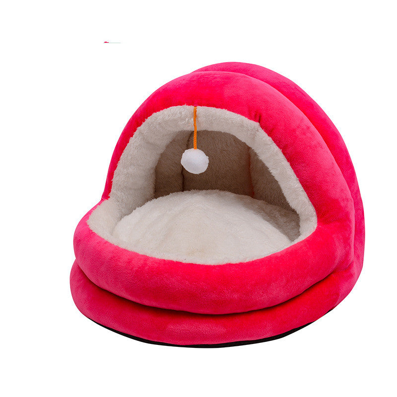KFX-6454589 Cozy Yurt Pet Nest in Multiple Colors - Soft Shu Cotton Velvet and Plush Filling