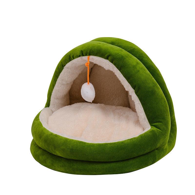 KFX-6454589 Cozy Yurt Pet Nest in Multiple Colors - Soft Shu Cotton Velvet and Plush Filling
