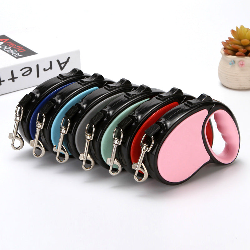 KFX-6460093 Automatic Flexible Dog Leash in Multiple Colors - Durable ABS Material, Convenient Pet Traction Rope
