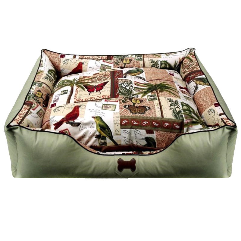 KFX-6460349 Universal Medium to Large Removable and Washable Dog House in Brown and Dark Khaki Fabric