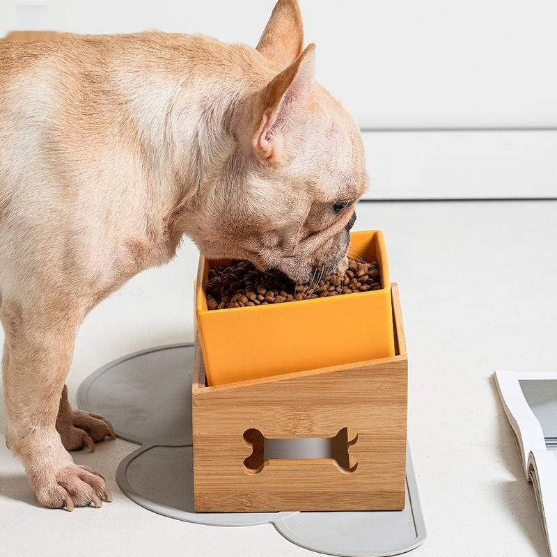 KFX-6462269 Large Capacity Ceramic Pet Bowl with Stand - Available in Various Colors and Shapes