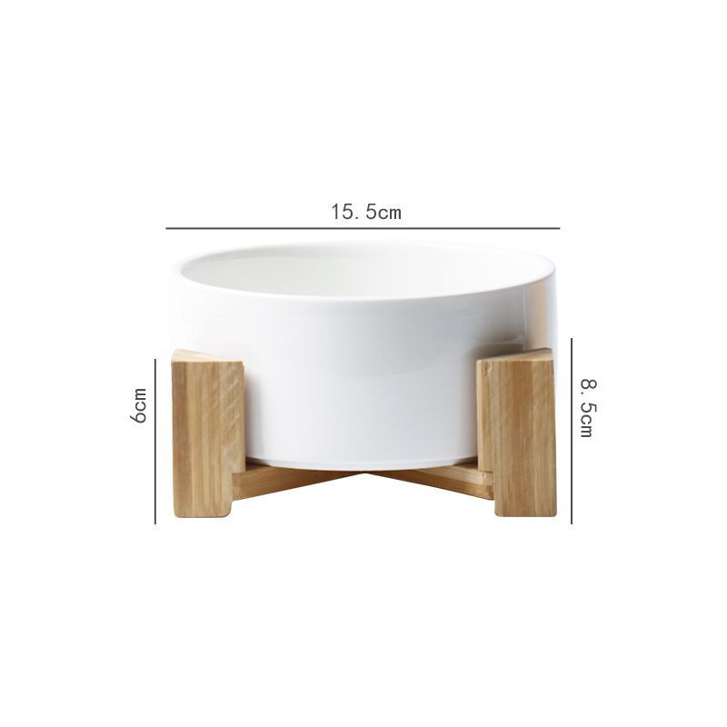 KFX-6462269 Large Capacity Ceramic Pet Bowl with Stand - Available in Various Colors and Shapes