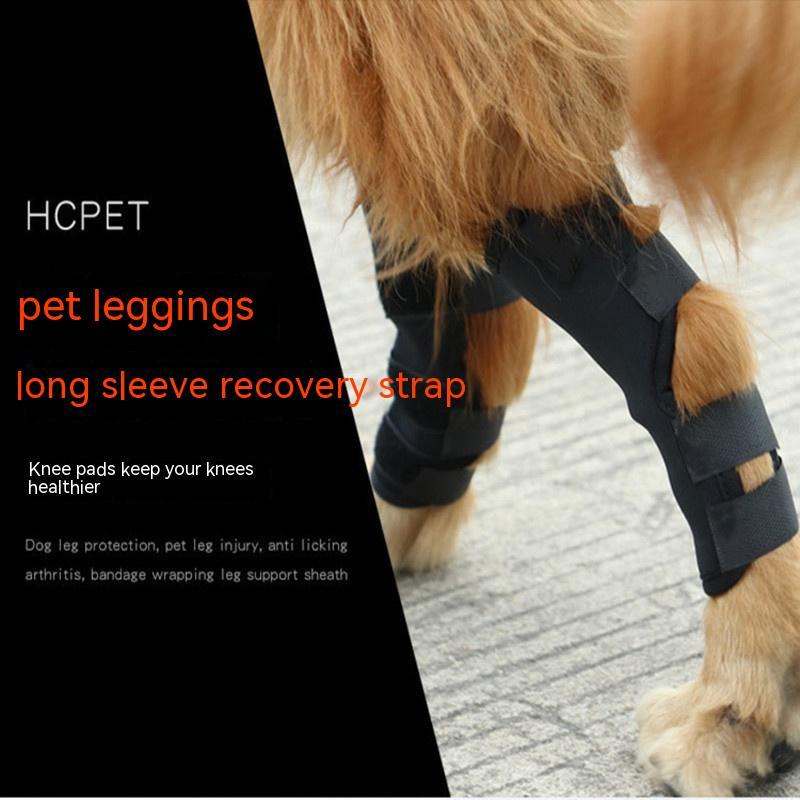 KFX-6462909 Dog Knee Support Strap for Injury Recovery and Prevention - Available in Black, Red, and Camouflage, Sizes S to XL