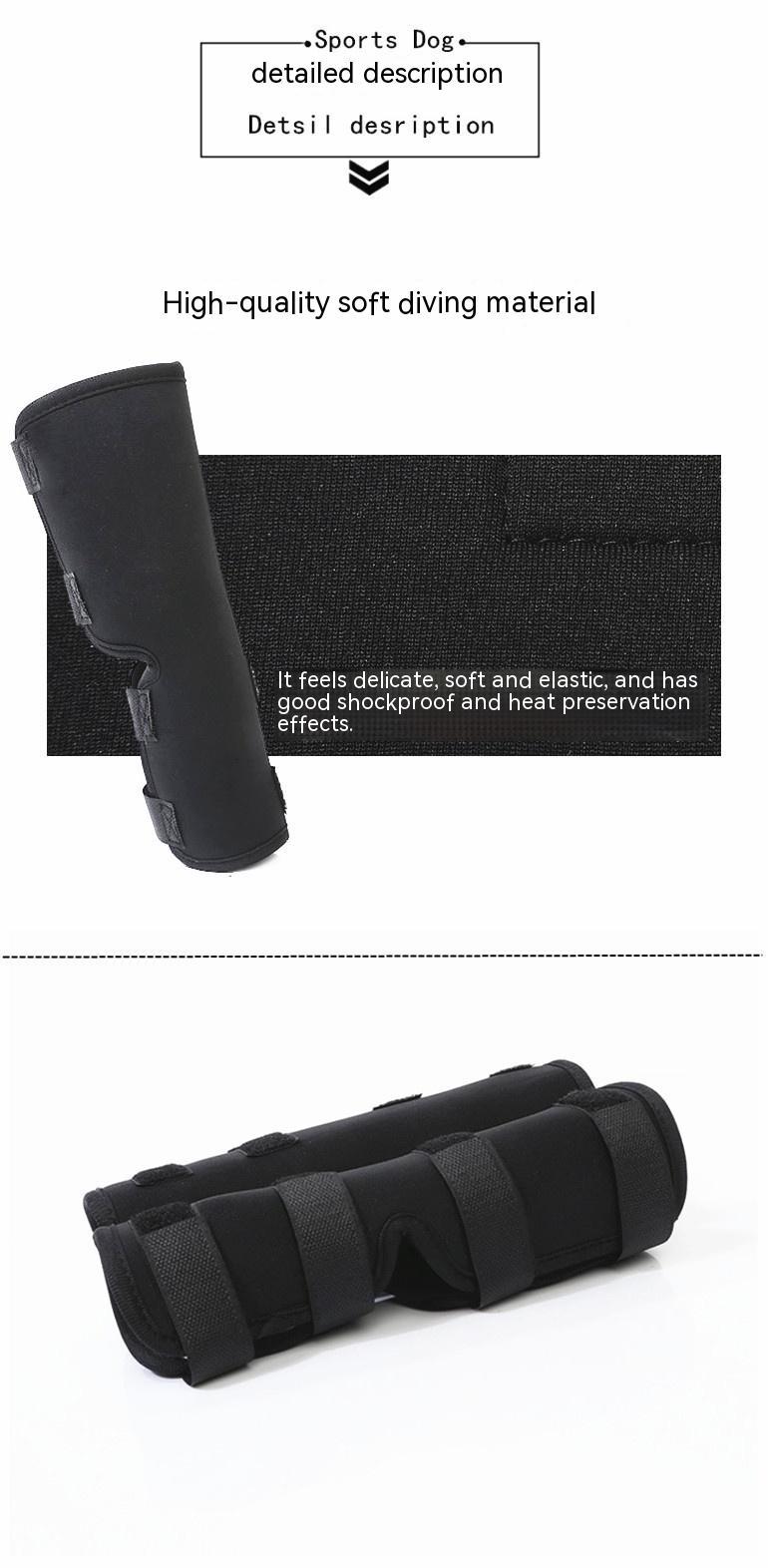 KFX-6462909 Dog Knee Support Strap for Injury Recovery and Prevention - Available in Black, Red, and Camouflage, Sizes S to XL