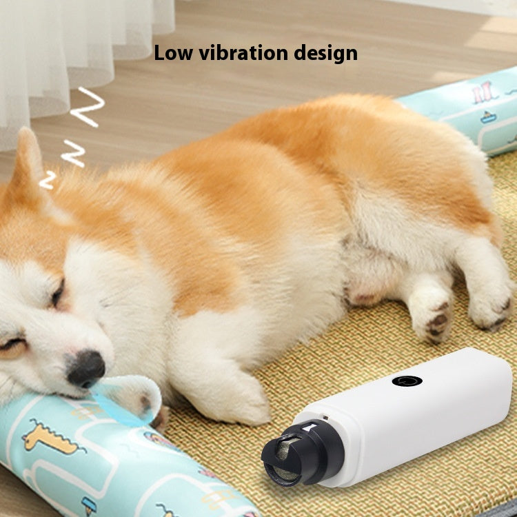 KFX-6463549 Rechargeable Electric Pet Nail Piercing Device with Light for Dogs - Available in White, Blue, and Pink