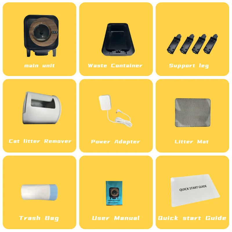 KFX-646547 Intelligent Automatic Cat Litter Box with ABS Material for Deodorization and Purification