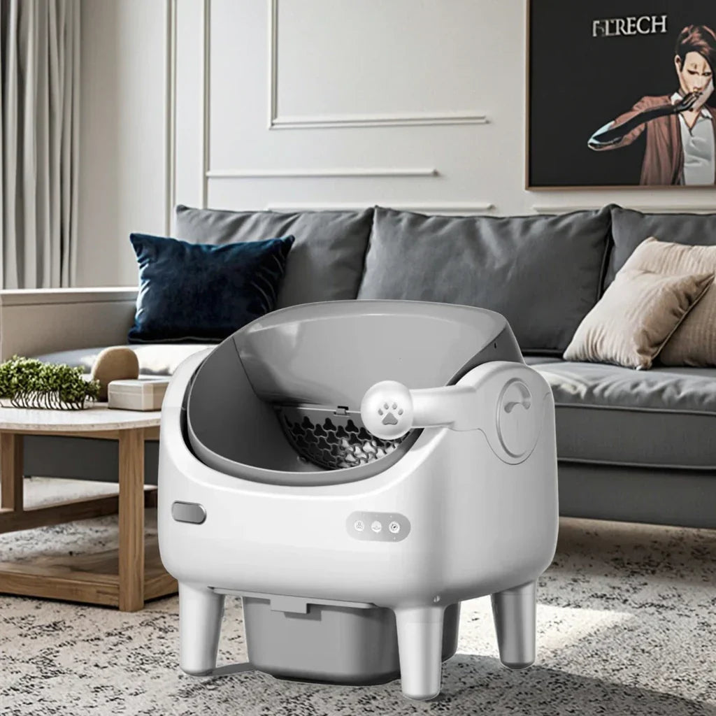 KFX-646547 Intelligent Automatic Cat Litter Box with ABS Material for Deodorization and Purification