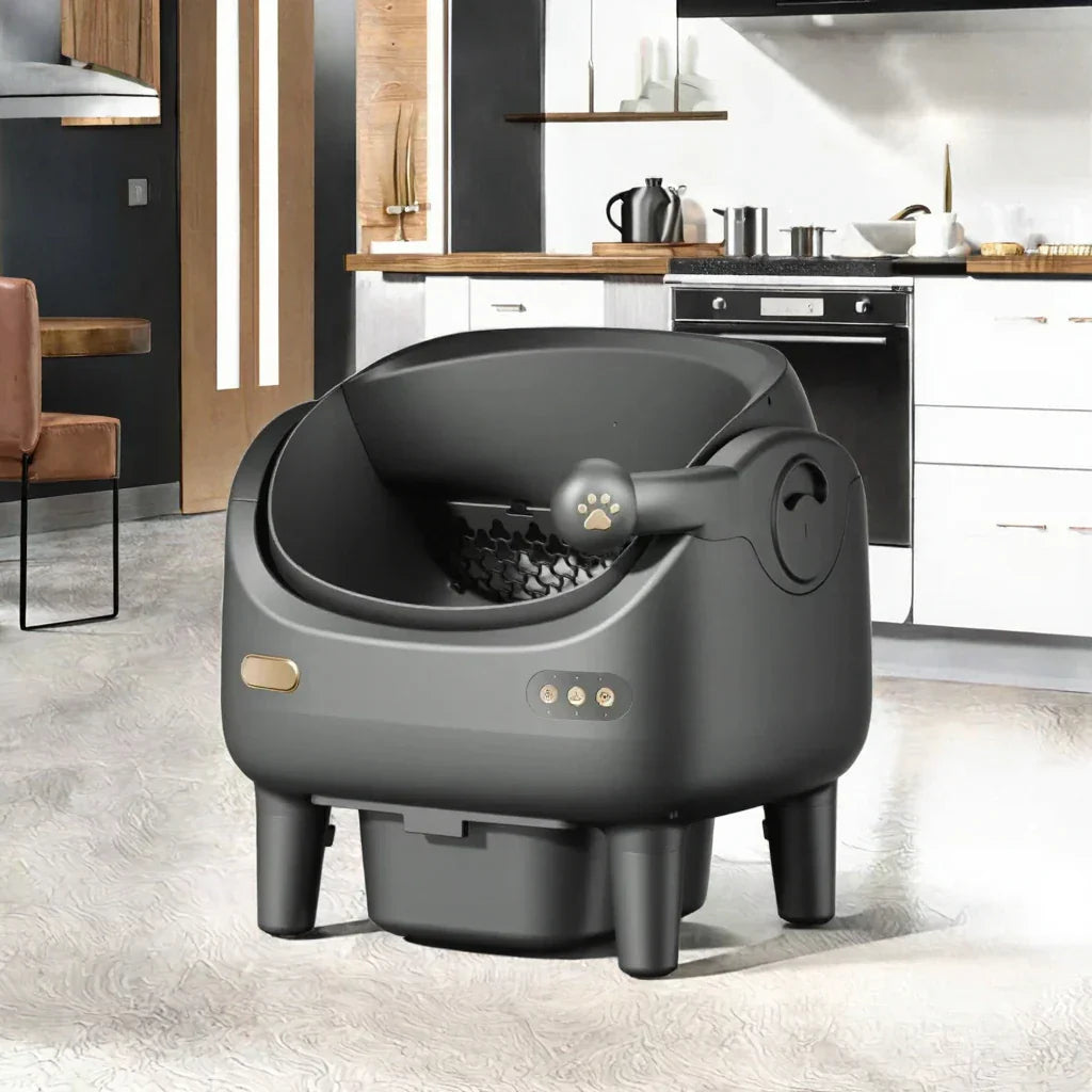 KFX-646547 Intelligent Automatic Cat Litter Box with ABS Material for Deodorization and Purification