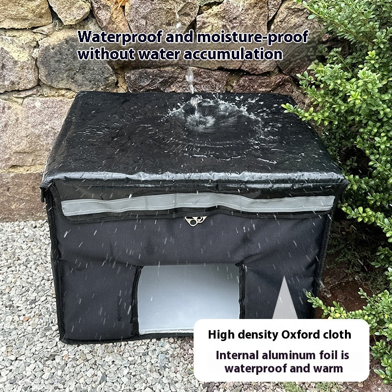 KFX-6466109 Waterproof Outdoor Cat Nest for All Seasons - XL Thickened Cat Bed with Stable Frame
