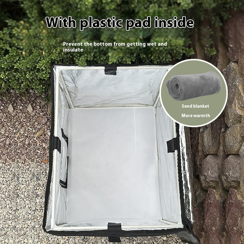 KFX-6466109 Waterproof Outdoor Cat Nest for All Seasons - XL Thickened Cat Bed with Stable Frame