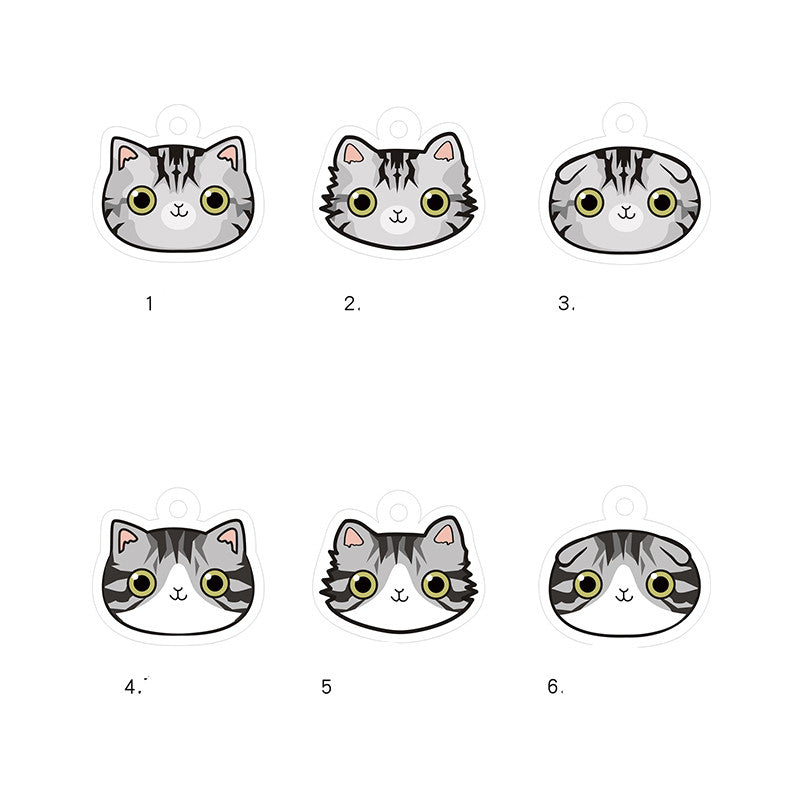 KFX-6467901 Customized Cat Identity Card with Bell - Short and Long Hair Options, Folded Ears Available, XS & S Sizes