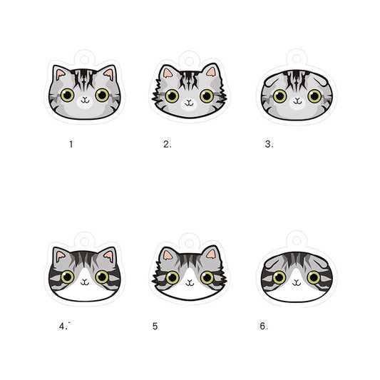KFX-6467901 Customized Cat Identity Card with Bell - Short and Long Hair Options, Folded Ears Available, XS & S Sizes
