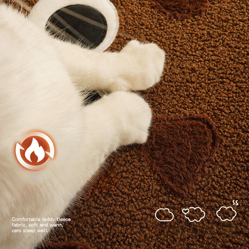 KFX-6469309 Cozy Sandwich Cookie-Shaped Cat Bed for Warm Autumn and Winter Comfort