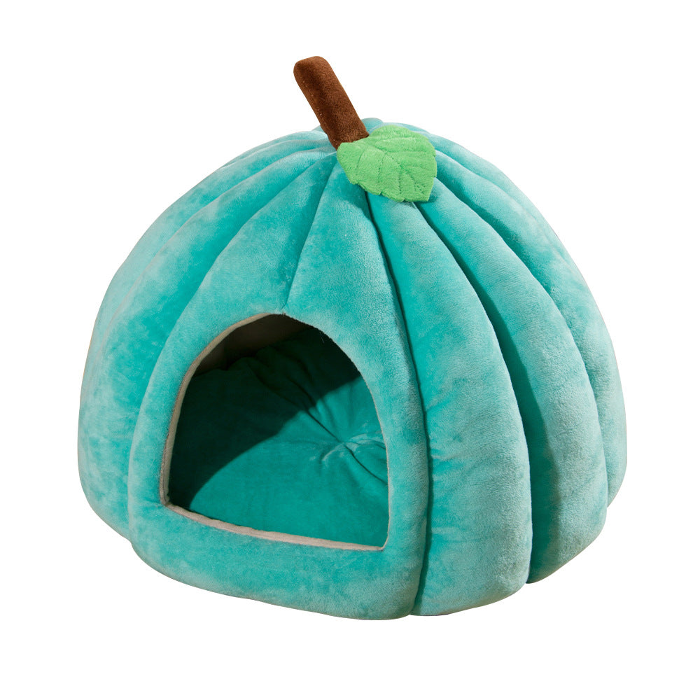 KFX-6471869 Semi-Enclosed Nest for Dogs and Cats in Orange, Peacock Blue, and Dark Gray - Small and Large Sizes Available