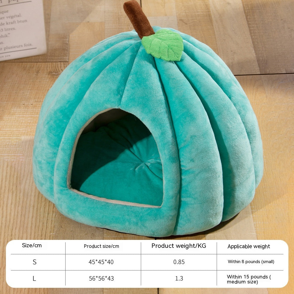 KFX-6471869 Semi-Enclosed Nest for Dogs and Cats in Orange, Peacock Blue, and Dark Gray - Small and Large Sizes Available