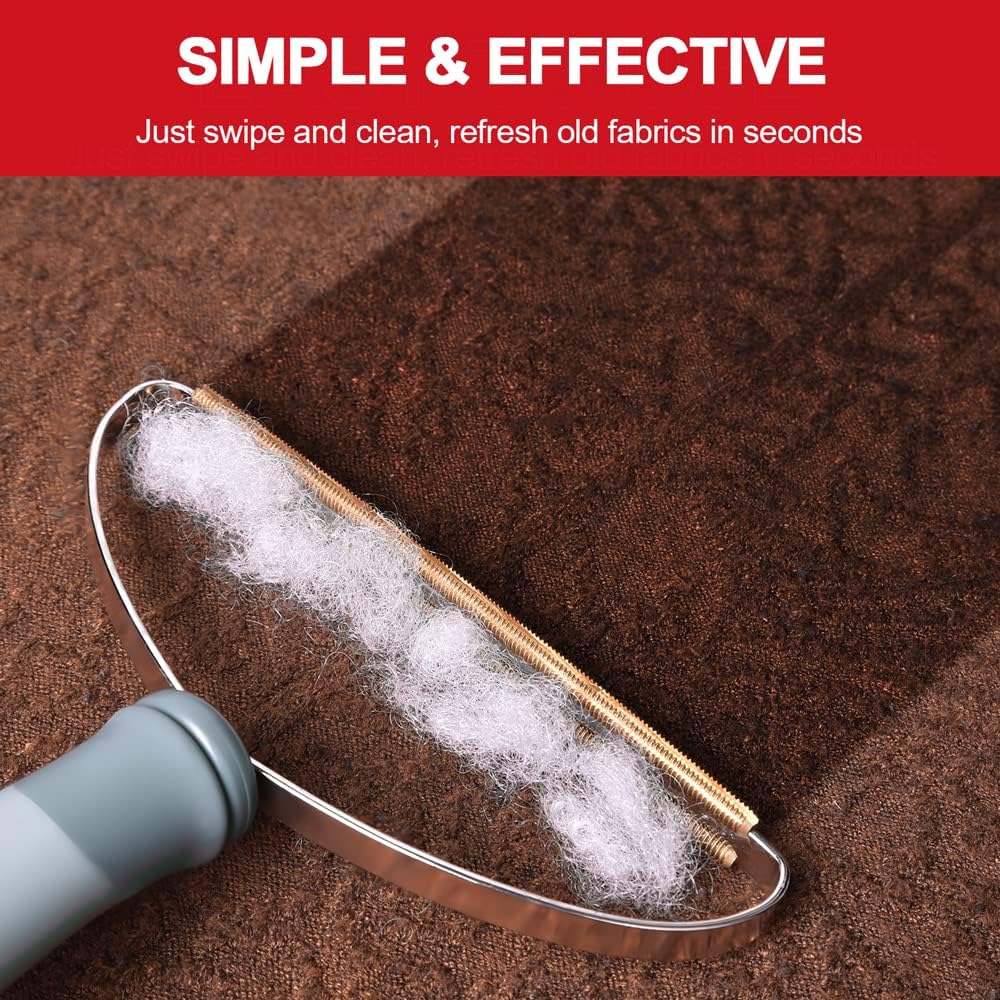 KFX-6473405 Portable Pet Hair Remover Tool for Effective Fur and Lint Removal on Furniture, Carpets, and Upholstery