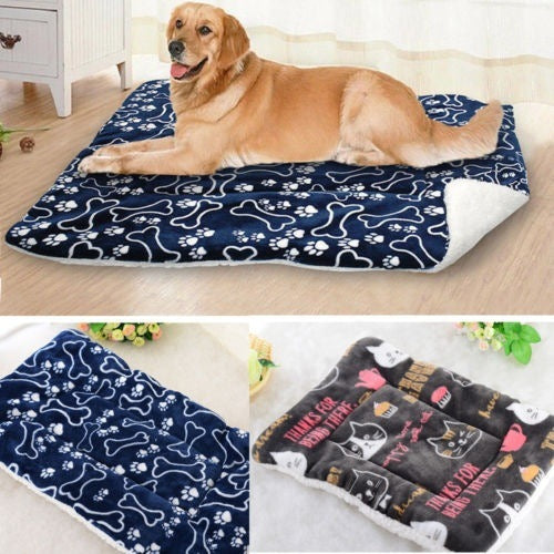 KFX-6473661 Cozy Thick Coral Fleece Pet Blanket for Kennels - Available in Multiple Colors and Sizes