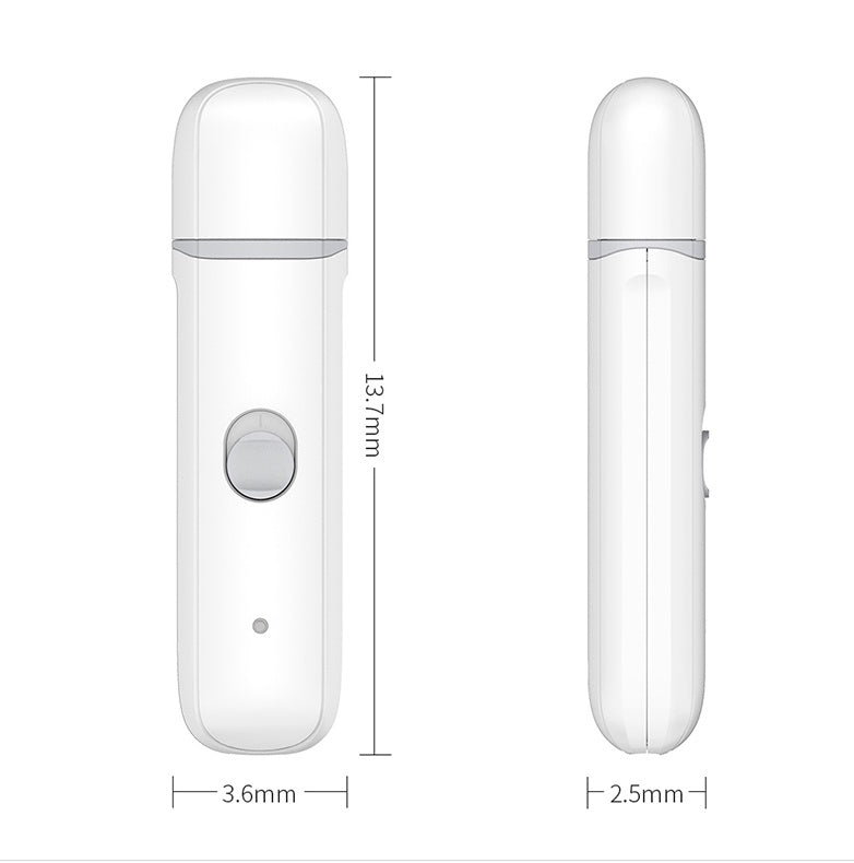 KFX-6475581 Pet Electric Nail Polisher for Cats and Dogs - Low Noise and Vibration, USB Rechargeable, Safe and Durable