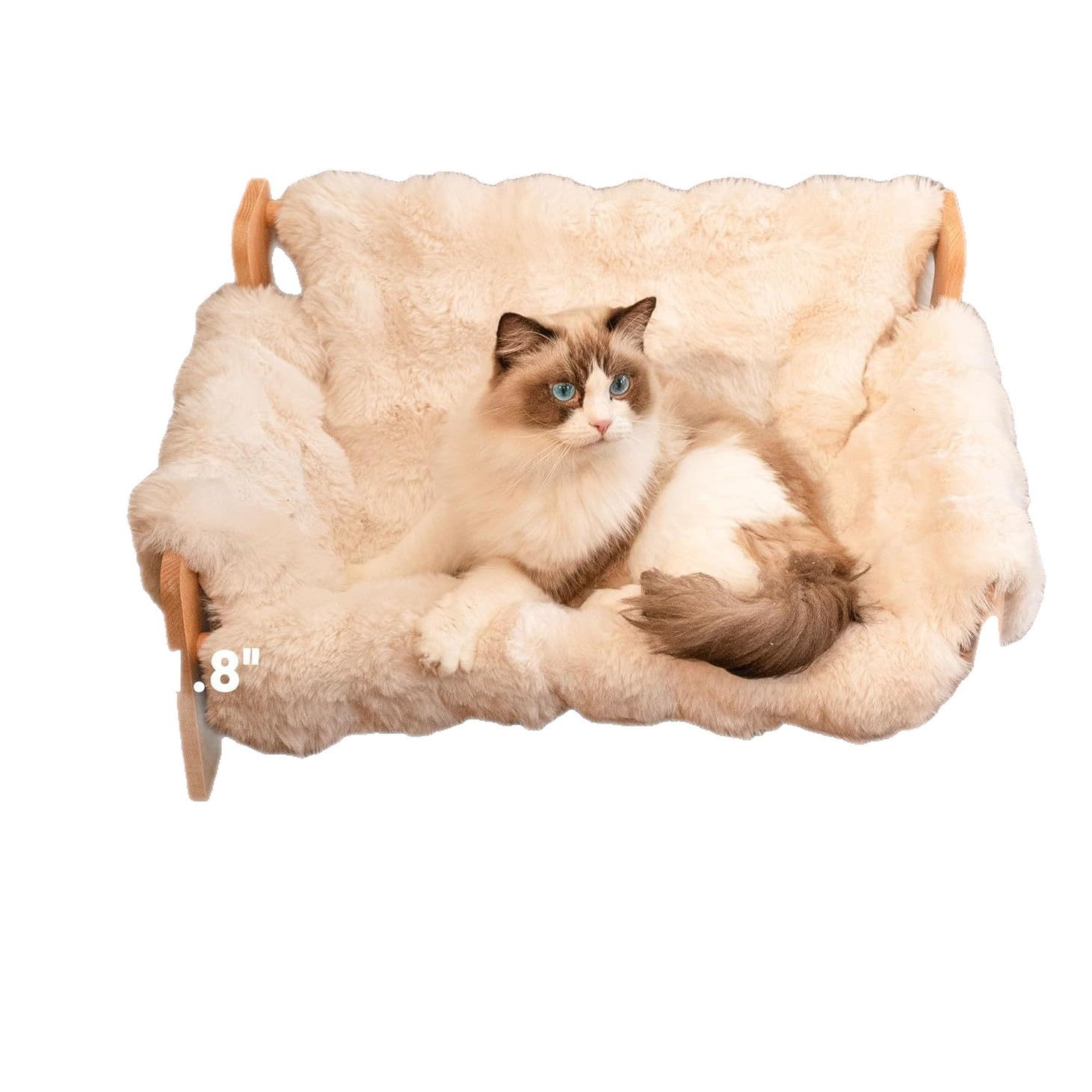 KFX-6475837 Wooden Cat Sofa with Removable Washable Cotton Cover for All-Season Comfort