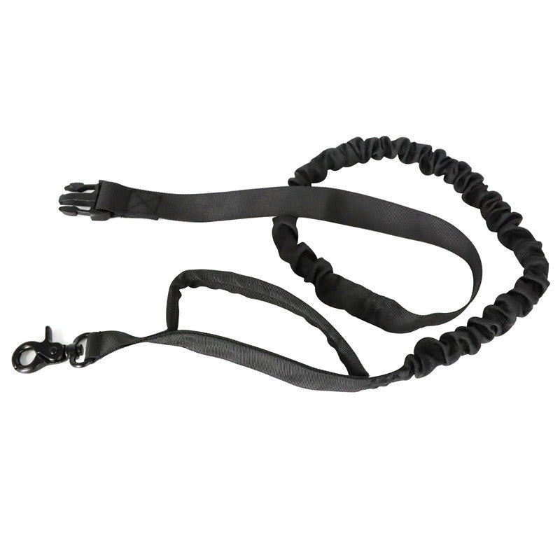 KFX-6477373 Nylon Outdoor Dog Walking Leash with Sports Belt Attachment - Black, 30x20x4cm