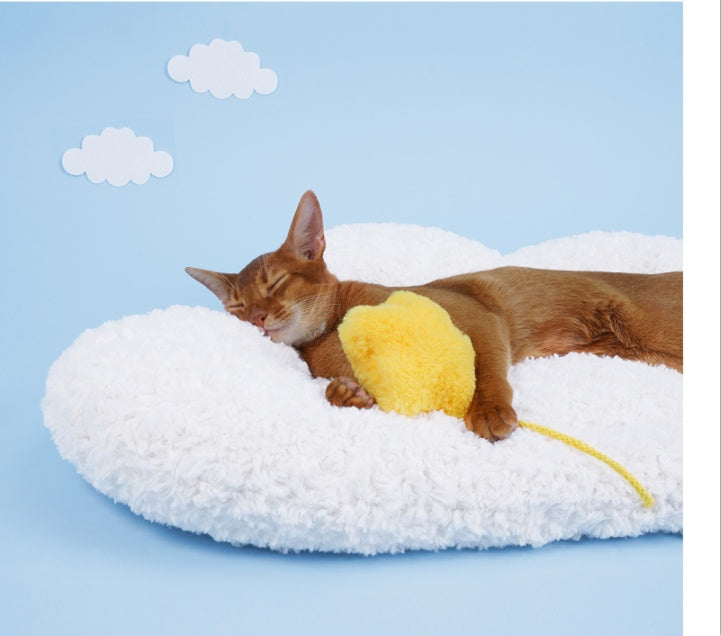 KFX-6479421 Cloud Pet Sleeping Mat for Cats and Small Dogs - Soft Comfortable Cushion (75x46x9cm)