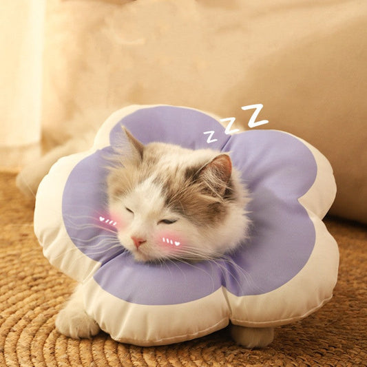 KFX-6479549 Anti Licking Soft Cat Collar in Multiple Colors - Adjustable Mohair Design for Comfort and Durability