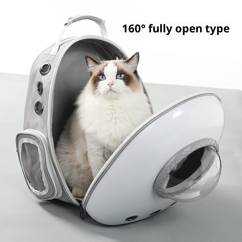 KFX-6479805 Large Capacity Portable Cat Backpack with Side Access, Acrylic Mesh for Pets up to 7.5kg