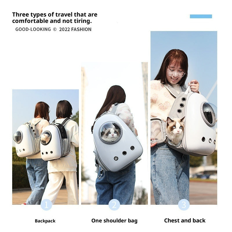 KFX-6479805 Large Capacity Portable Cat Backpack with Side Access, Acrylic Mesh for Pets up to 7.5kg