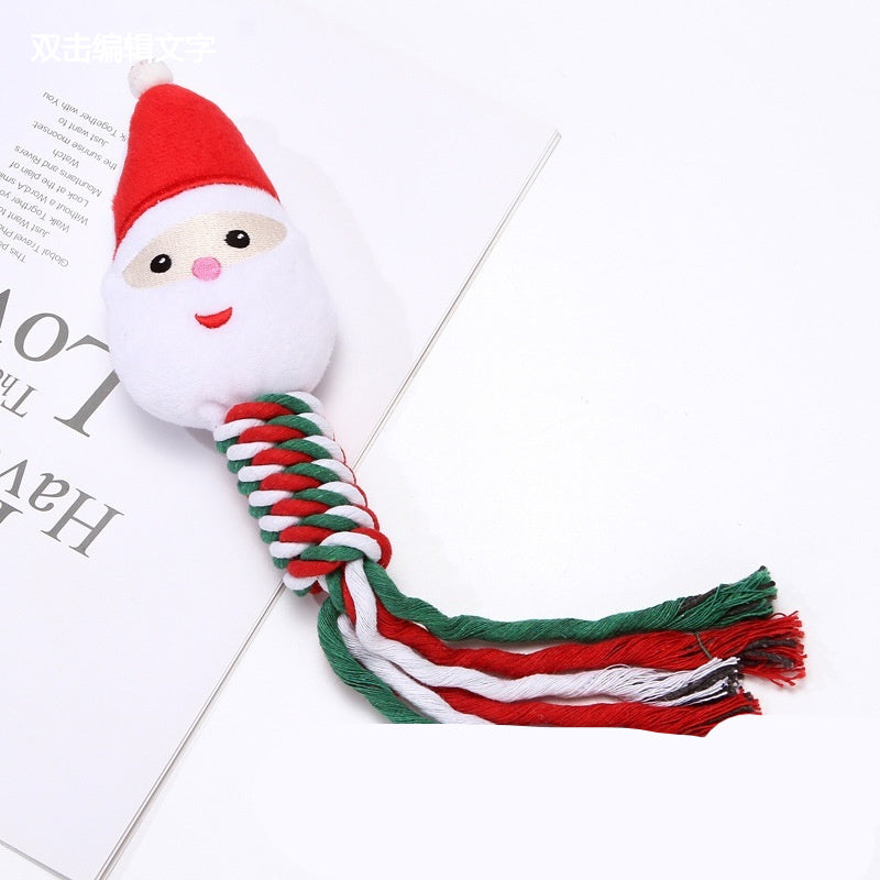 KFX-6479933 Festive Cartoon Dog Training Toys for Teeth Cleaning and Biting - Holiday Themes
