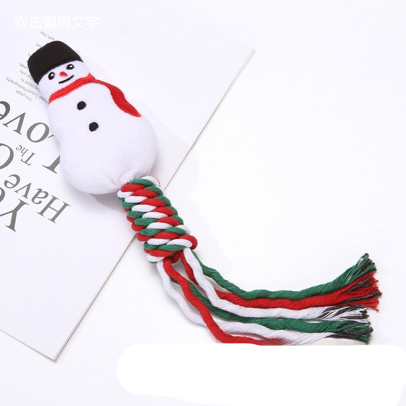 KFX-6479933 Festive Cartoon Dog Training Toys for Teeth Cleaning and Biting - Holiday Themes