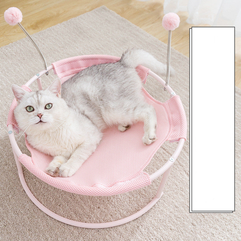 KFX-6484925 Cozy Plush Cat Bed Hammock with Soft Mattress for Kittens - Lightweight & Washable